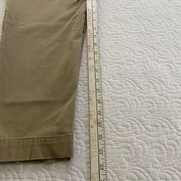 Lands' End Tan Midrise Chino Cropped Capris Women's Size 10​​ - Picture 9 of 10